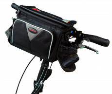 Lenkertasche Maxi 8L schwarz / grau